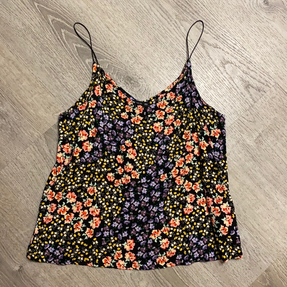 Cotton floral tank top